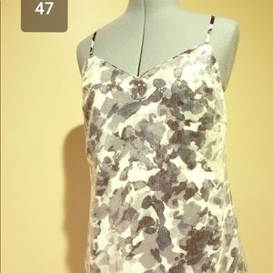 Sequin banana republic grey & white tank
